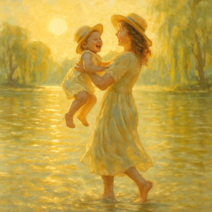 Sunlit Devotion At The Lakeshore paint by diamond