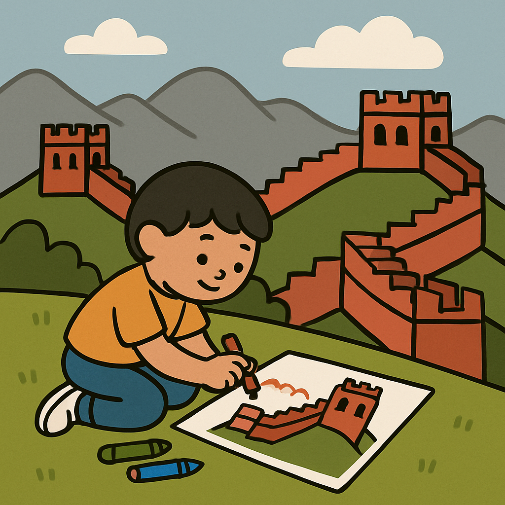 Great Wall Sketch Day painting diamond kit