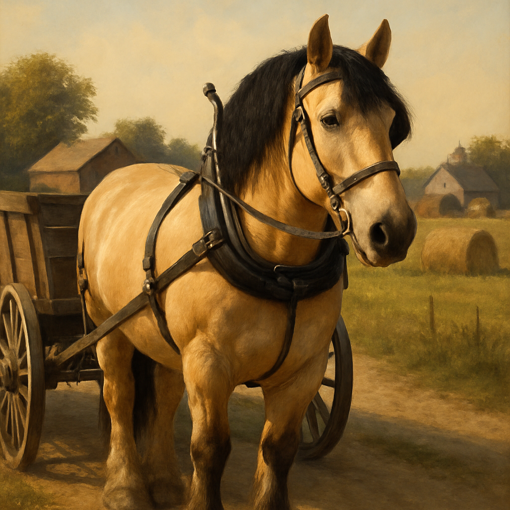 American Cream Draft Horse - United States paint by diamond