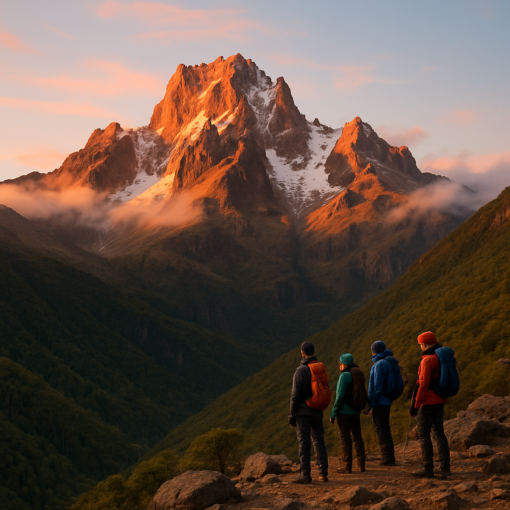 Sunset At Mount Kenya Peak painting diamond kit