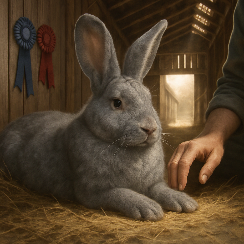 Flemish Giant Rabbit painting diamond kit