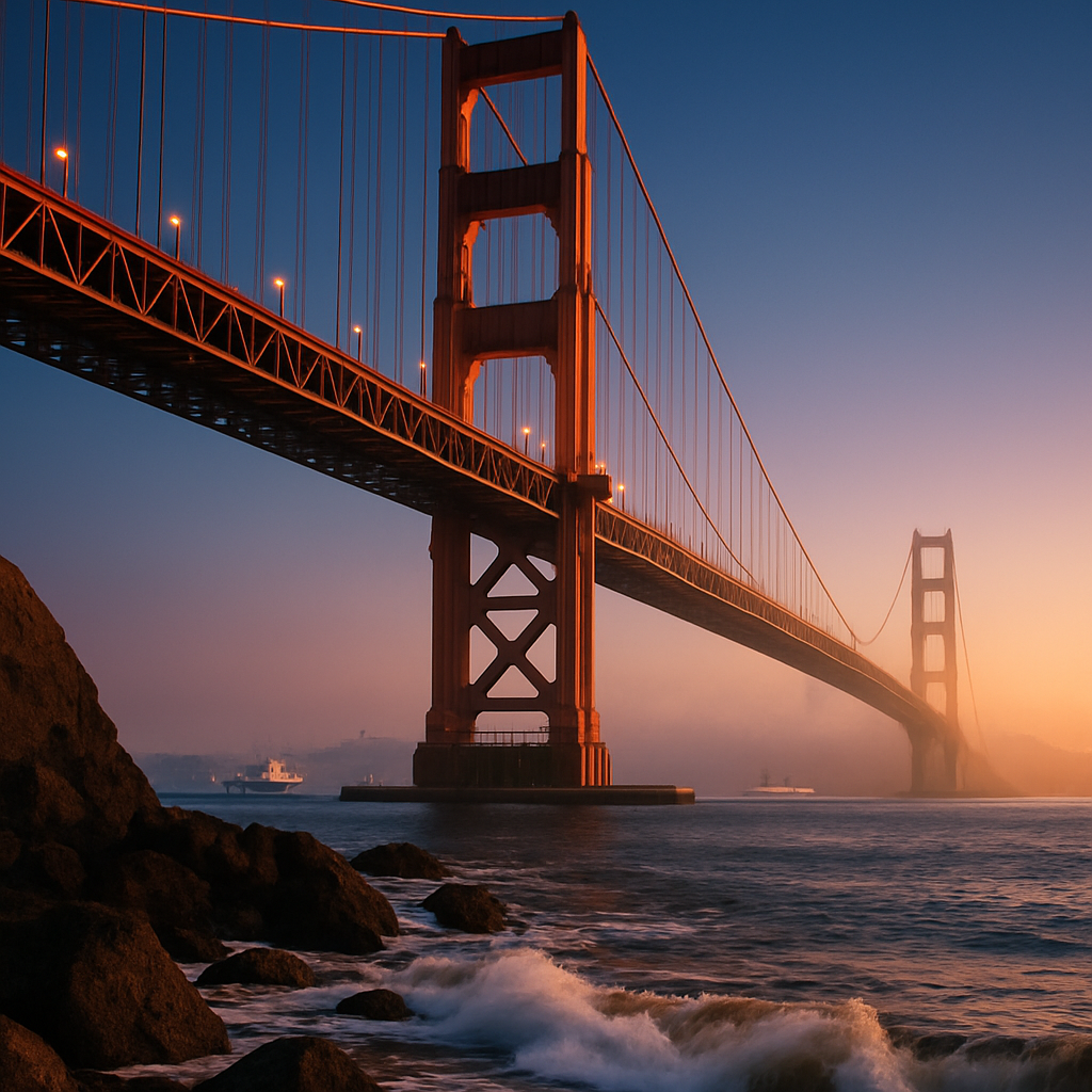 Golden Gate Bridge San Francisco United States paint by color