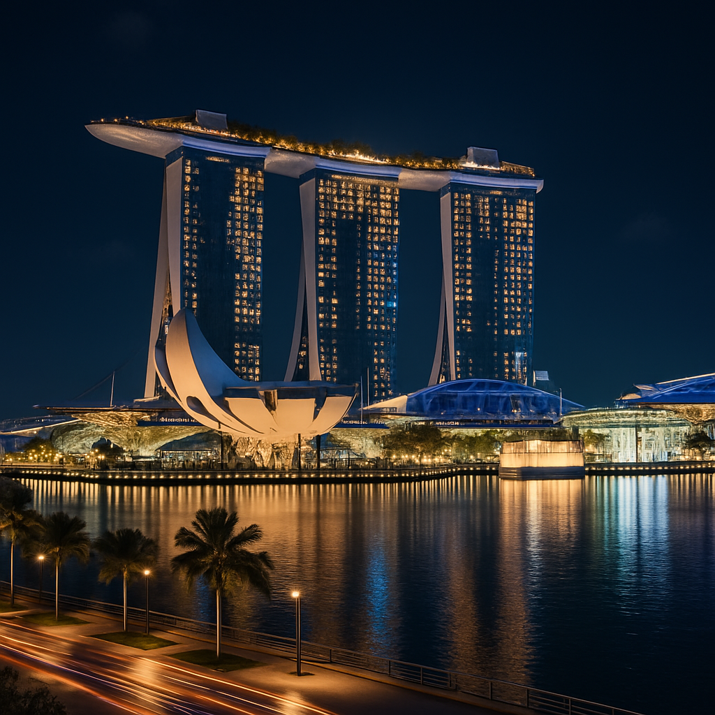 Marina Bay Sands Singapore Singapore paint by color