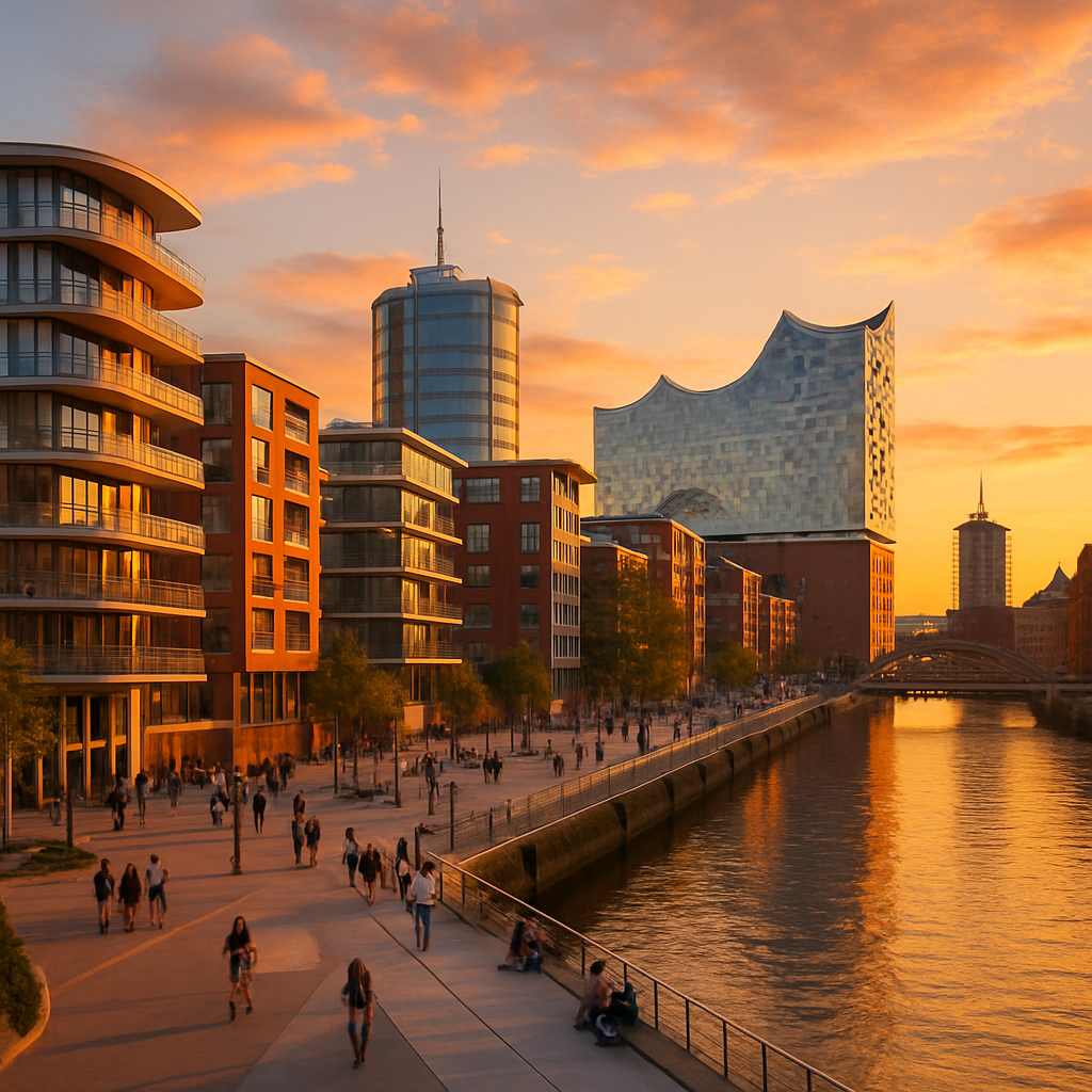 HafenCity Urban Harbor Landscape diamonded painting kits