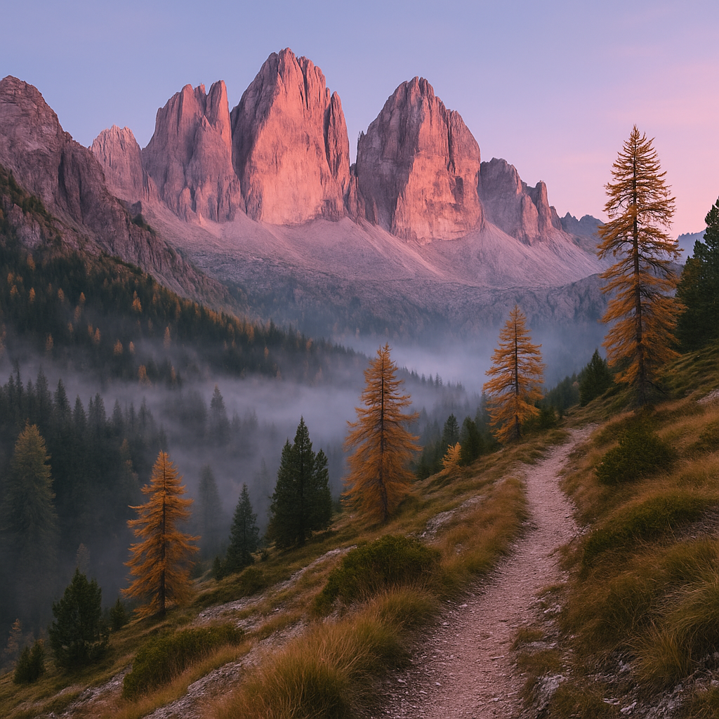 Misty Dawn Over The Dolomites Paint by diamonds art