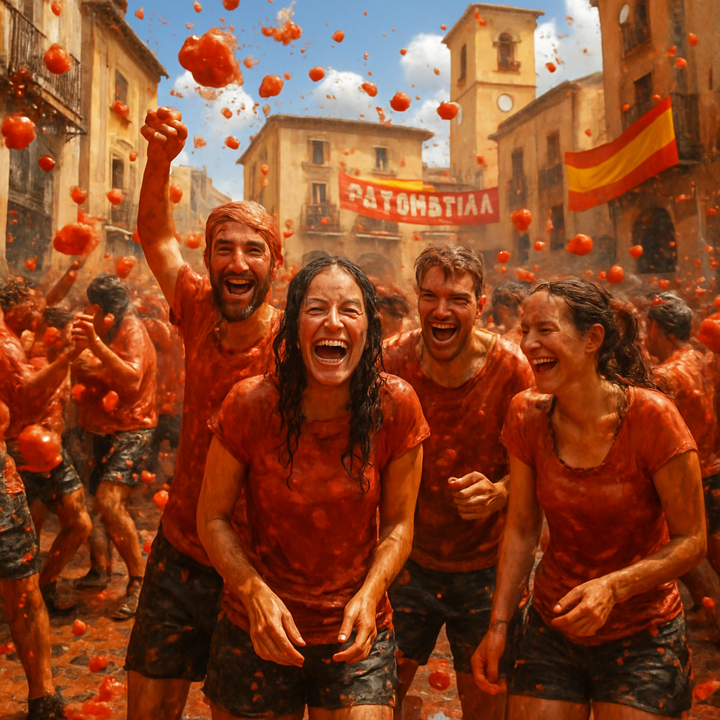 La Tomatina Tomato Fight diamonded painting kits