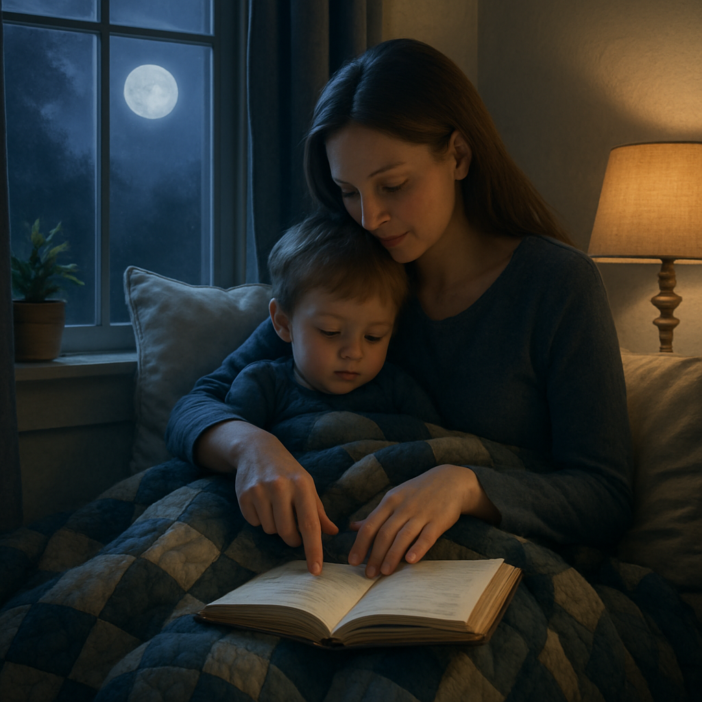 Moonlight Quilt Of Quiet Stories paint by color