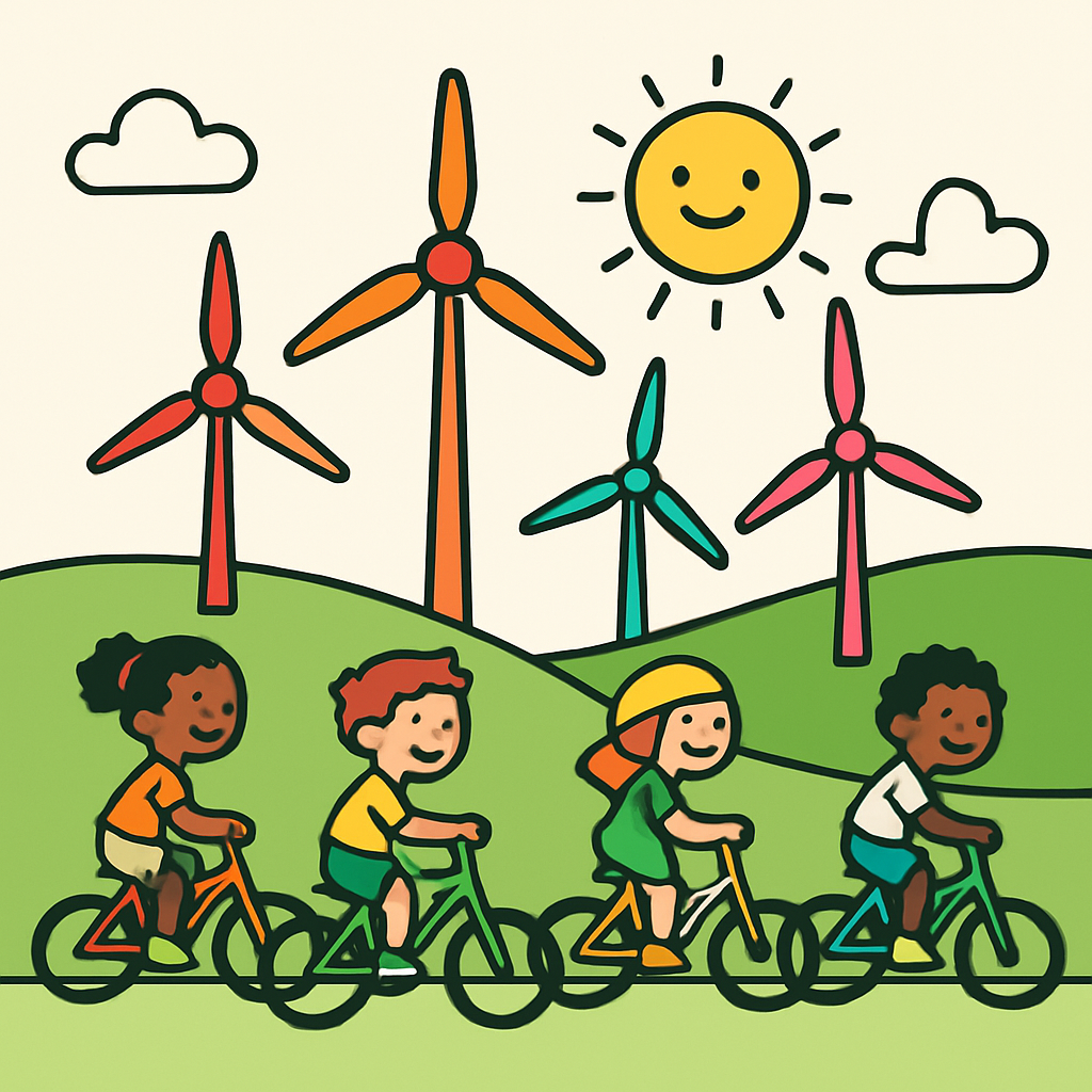 Rainbow Wind Turbine Farm Paint by diamonds art