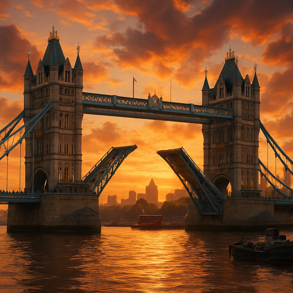 Tower Bridge London paint by color