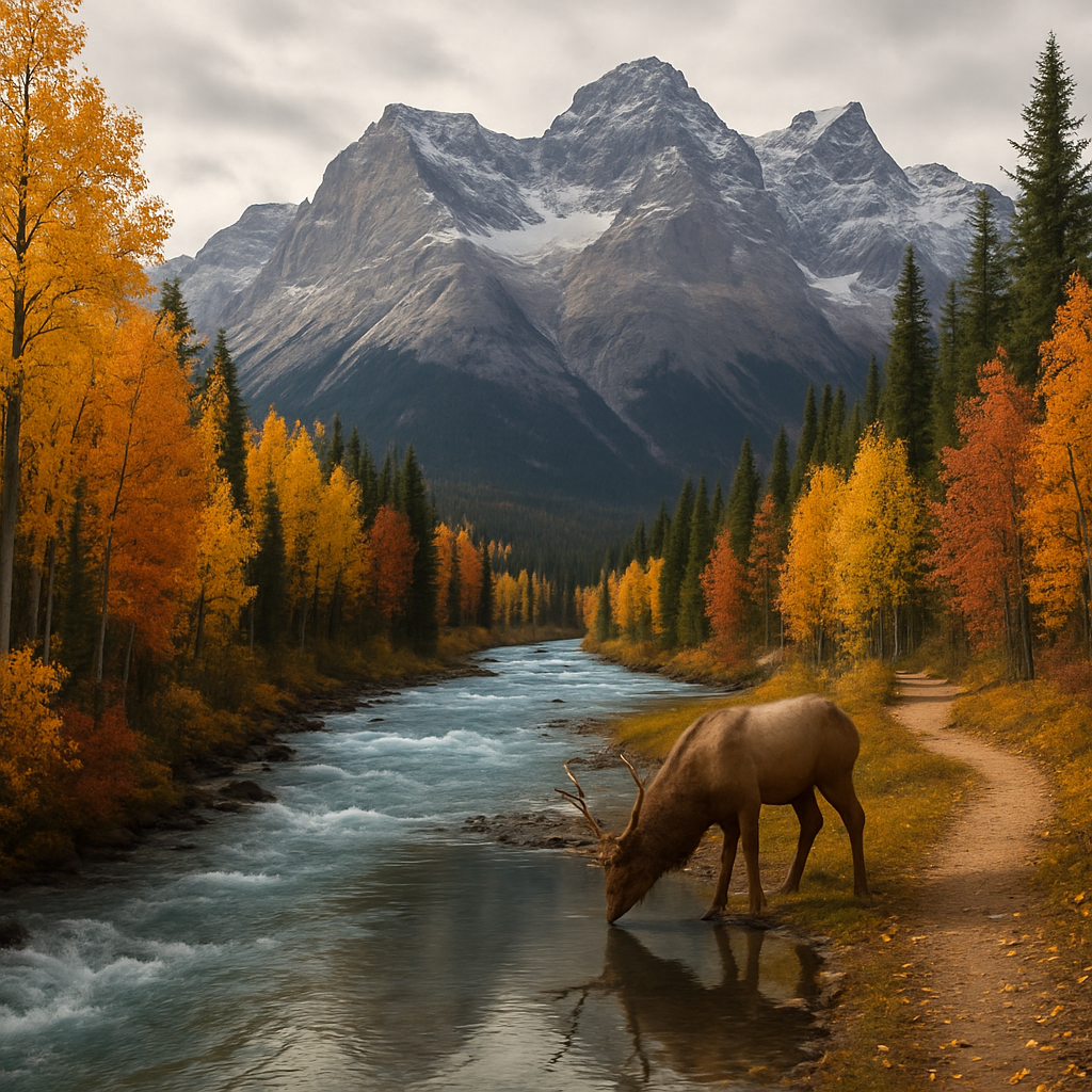 Autumn Colors In The Canadian Rockies Paint by diamonds art