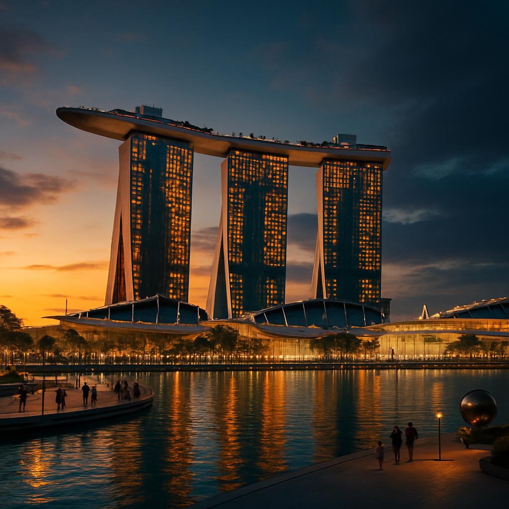 Marina Bay Sands Skyline View DIY paint by diamonds