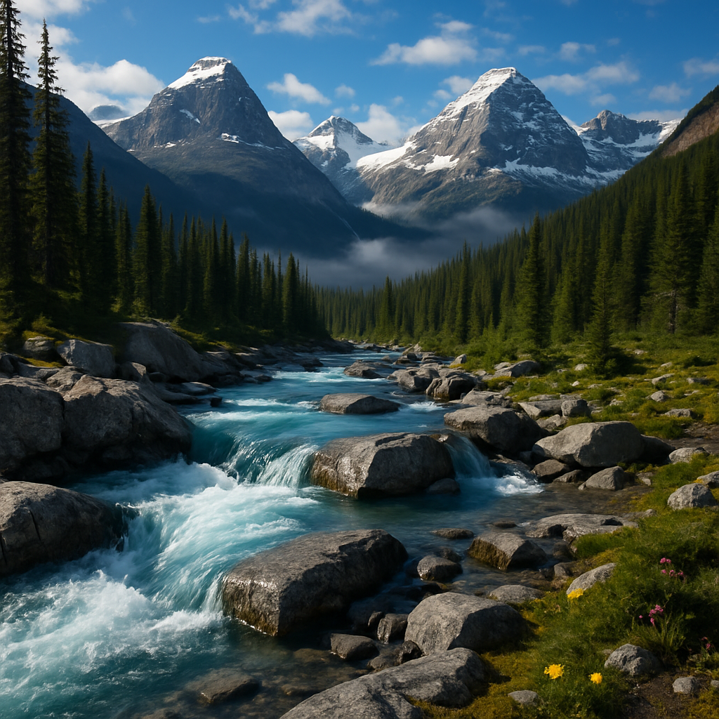 Glacial Melt Stream In The Canadian Rockies Paint by diamonds art