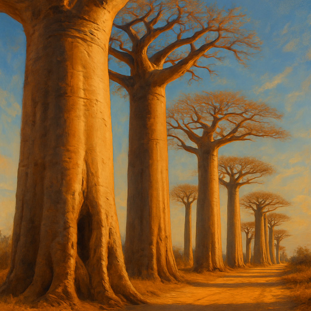 Baobab Adansonia Digitata Avenue Of Trees diamonded painting kits