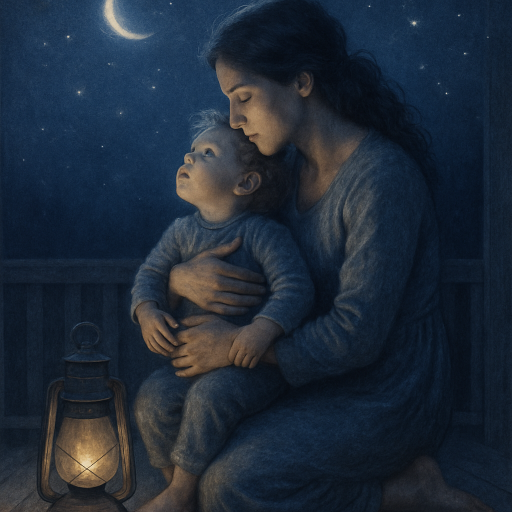 Moonlight Guidance Under Starlit Porch Painting by diamonds kit
