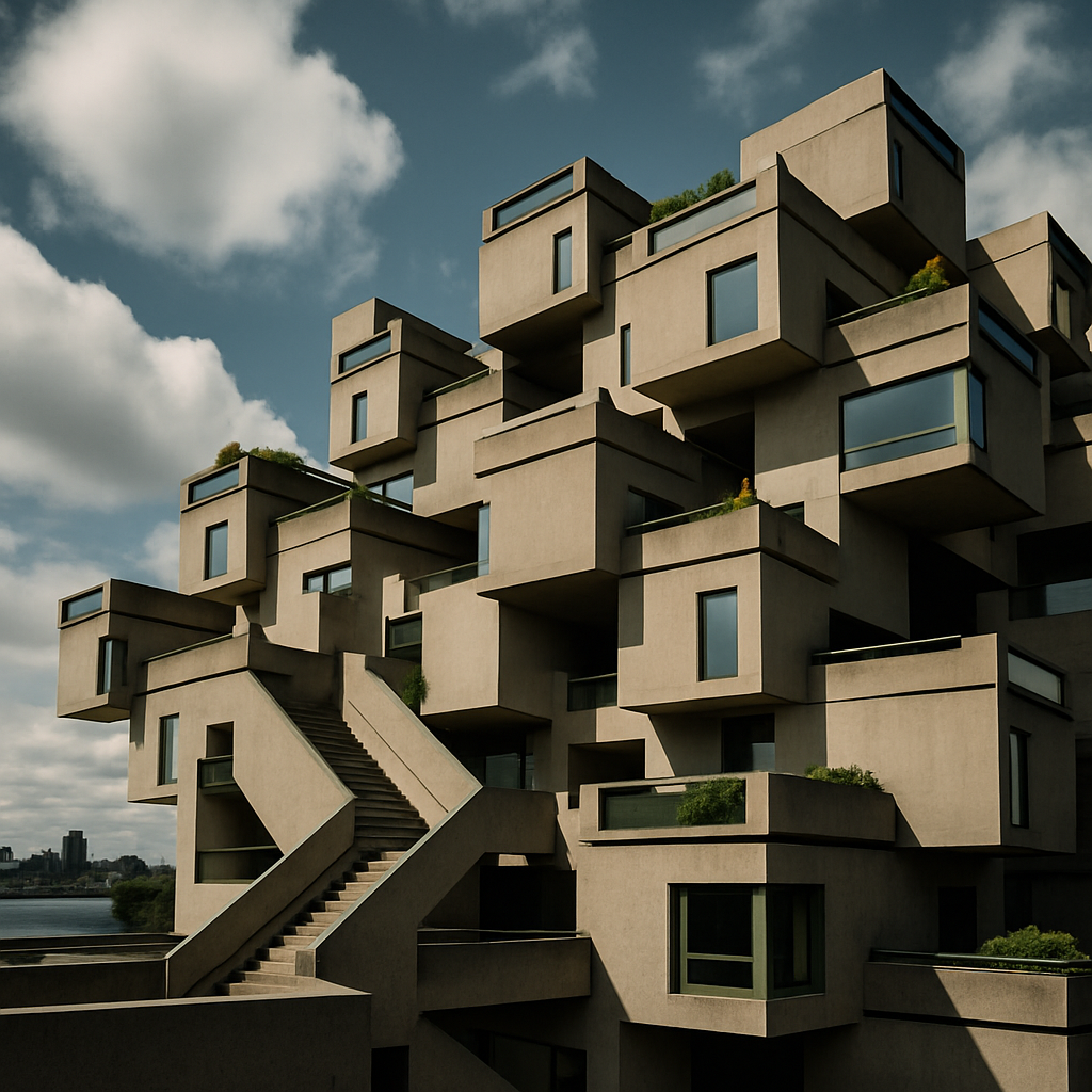 Habitat 67 Modular Housing Complex paint by diamonds