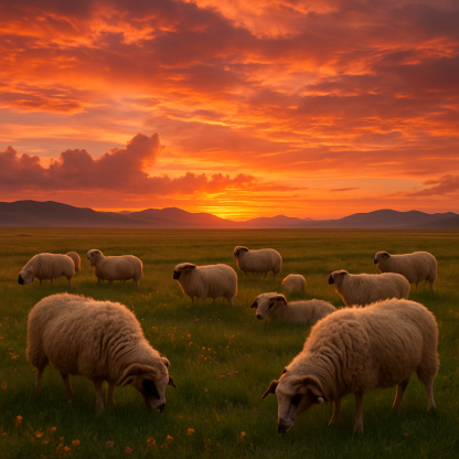 Mongolian Sheep painting diamond kit