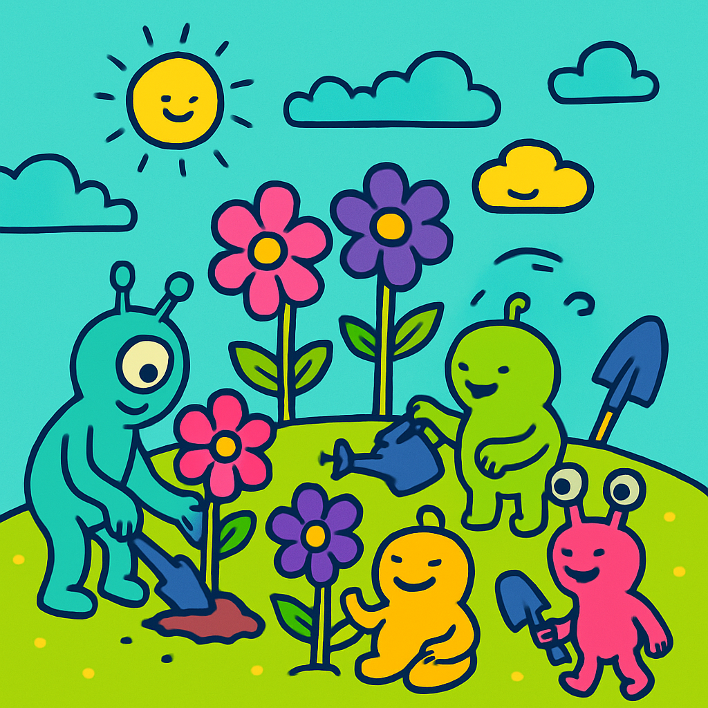 Galactic Gardeners paint by diamond