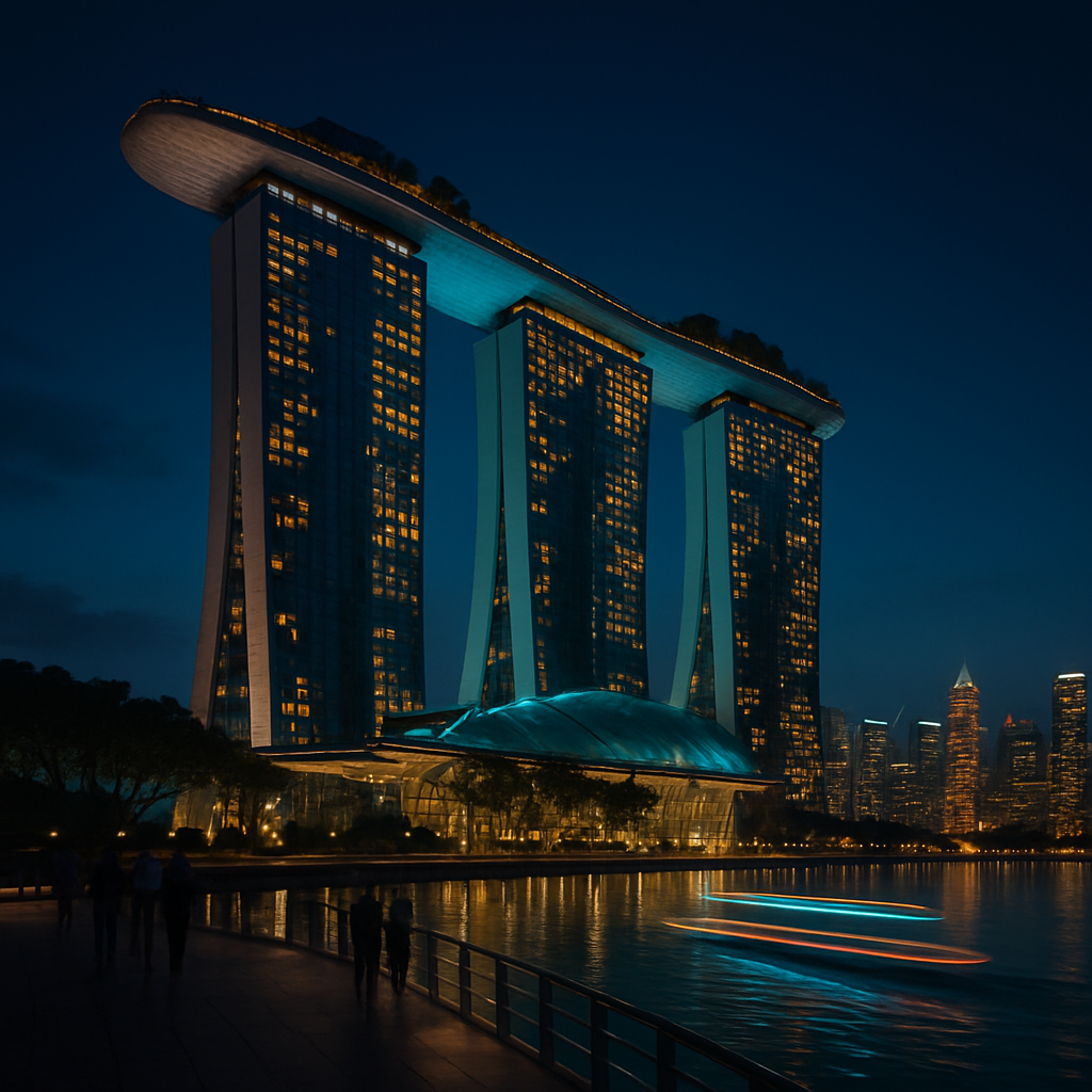 Marina Bay Sands Skypark paint by diamonds