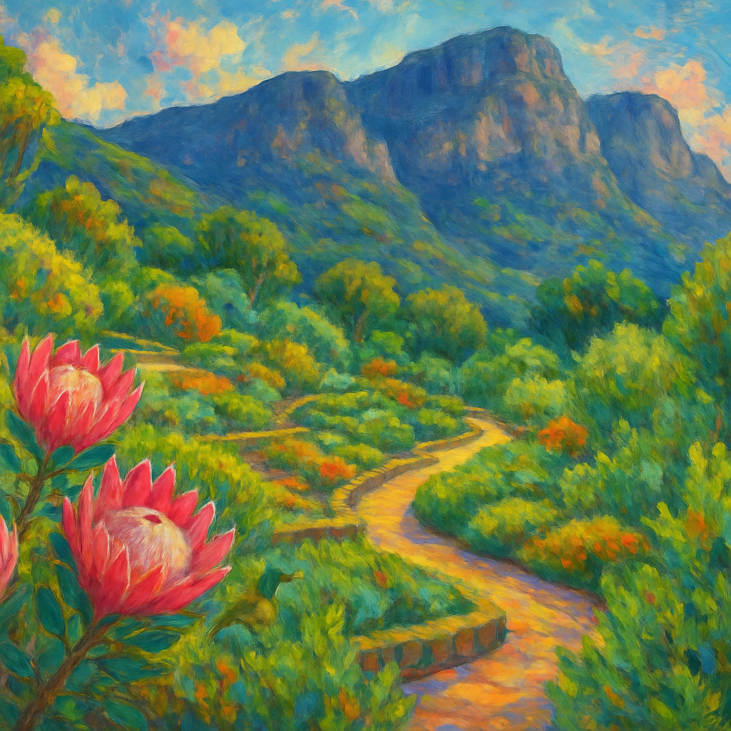 Kirstenbosch National Botanical Garden Cape Town Painting by diamonds kit
