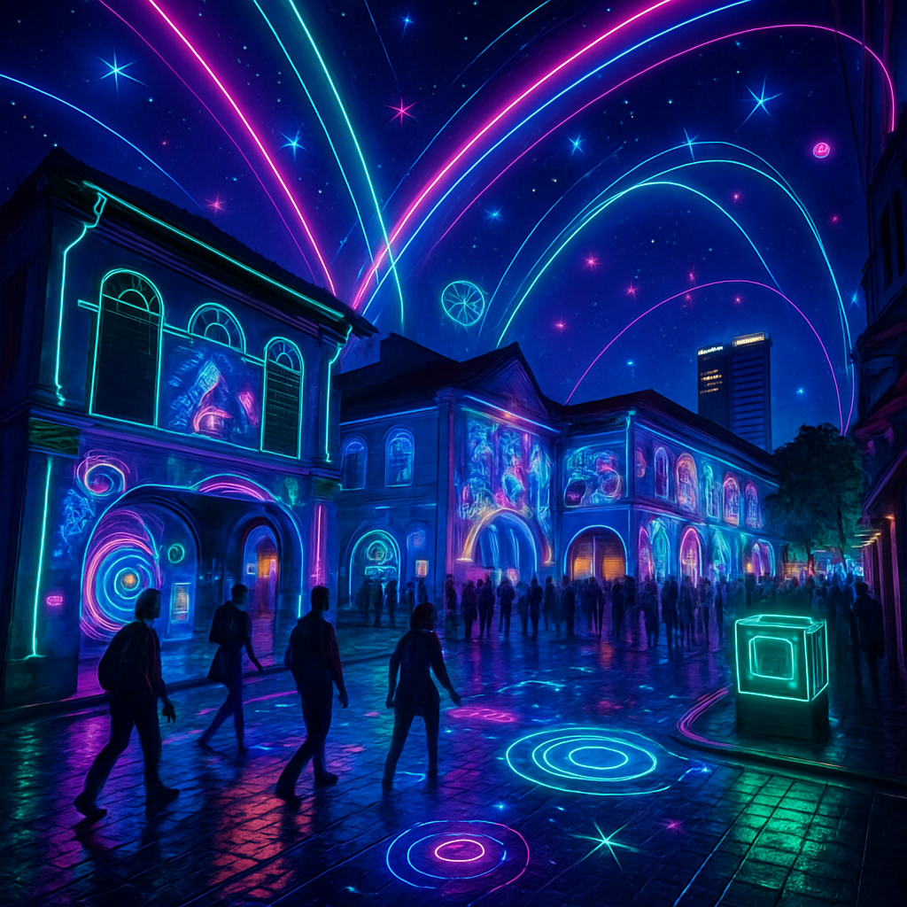 Singapore Night Festival Painting by diamonds kit