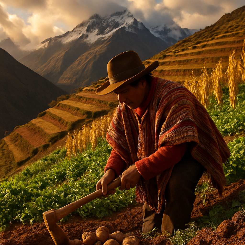 Autumn Harvest On Andean Terraced Fields DIY paint by diamonds
