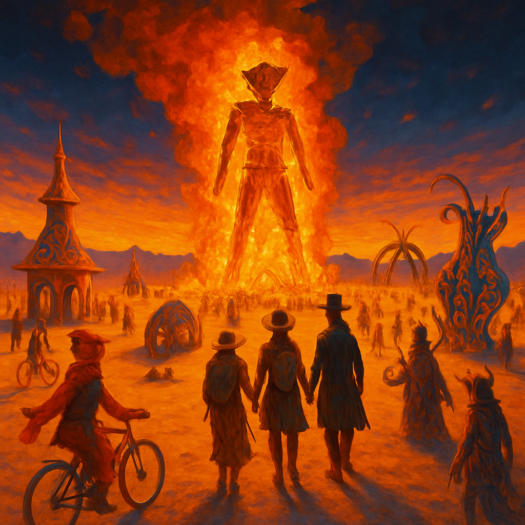 Burning Man Festival Nevada DIY paint by diamonds