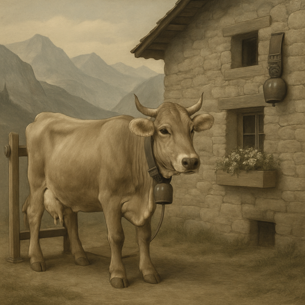 Brown Swiss Cattle - Switzerland Painting by diamonds kit