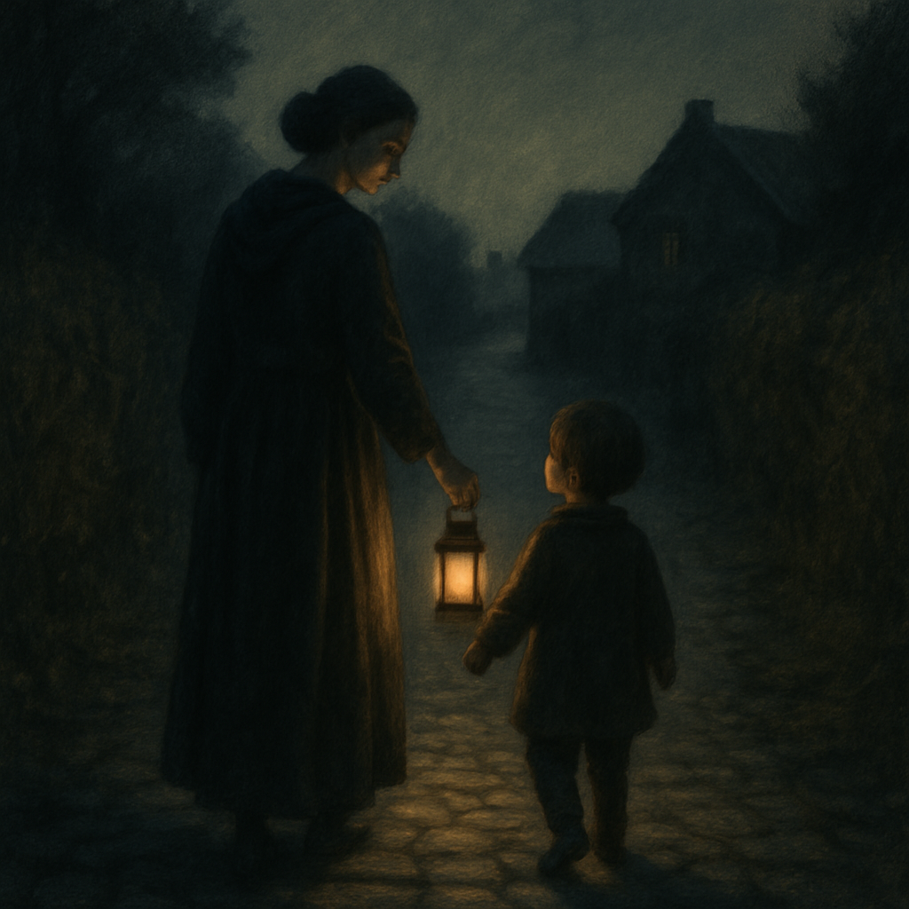 Guiding Lantern Illuminating The Path Of Motherhood DIY paint by diamonds