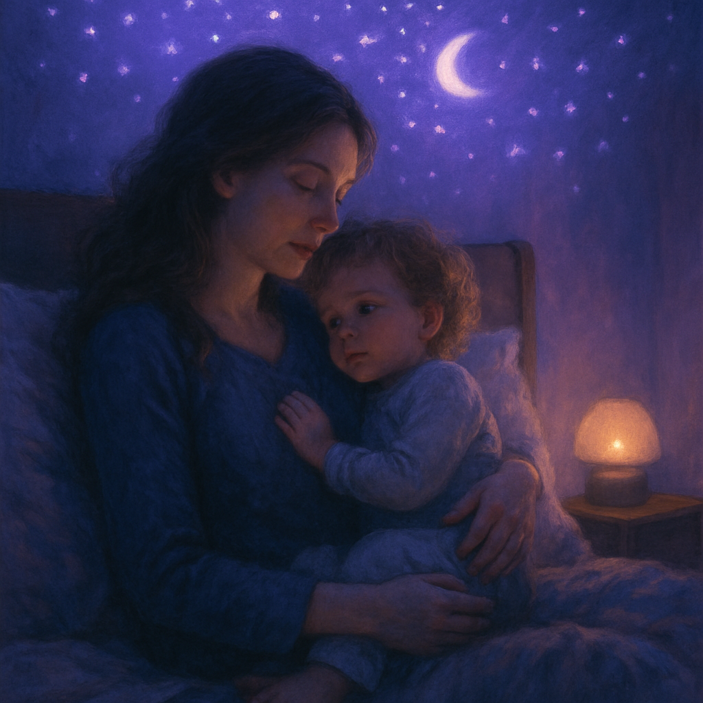 Stardust Lullabies: Dreaming Together Beneath Celestial Lights Paint by diamonds kits