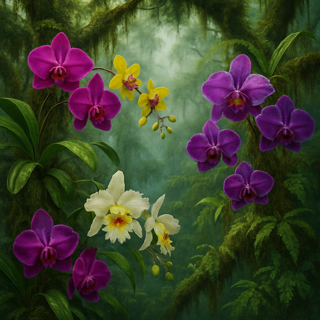 Monteverde Cloud Forest Reserve Orchids DIY paint by diamonds