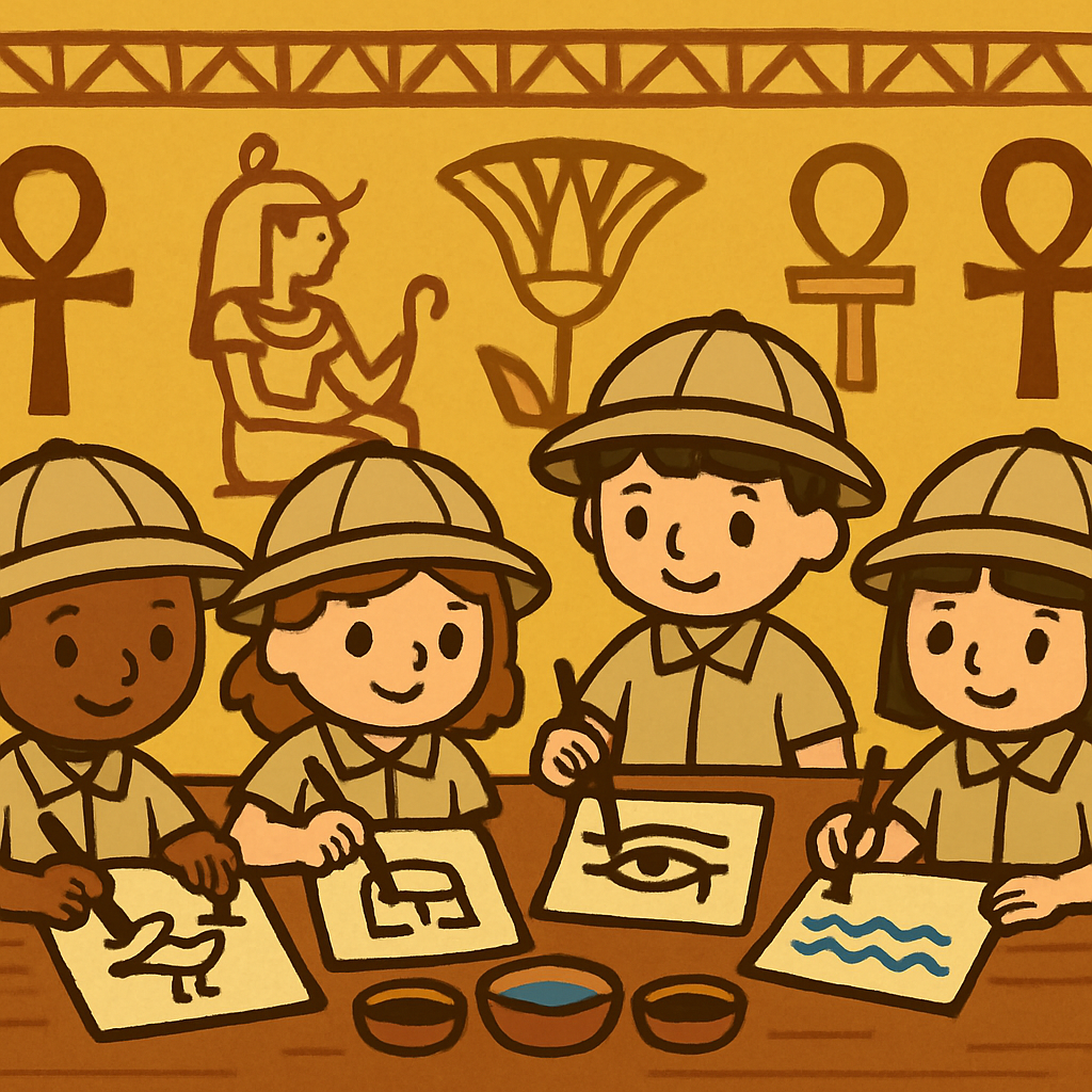 Ancient Egyptian Hieroglyph Workshop painting diamond kit