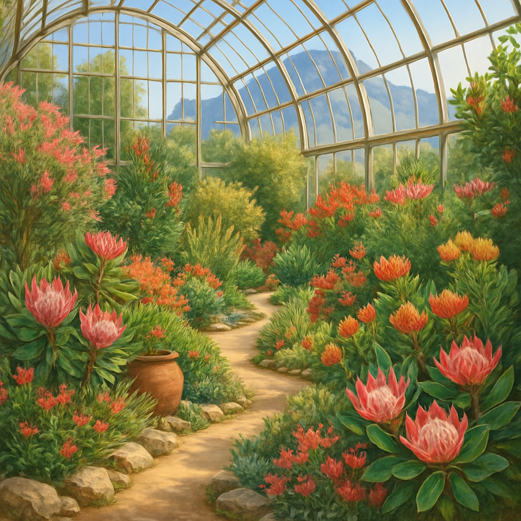Glasshouse At Kirstenbosch National Botanical Garden Painting by diamonds kit