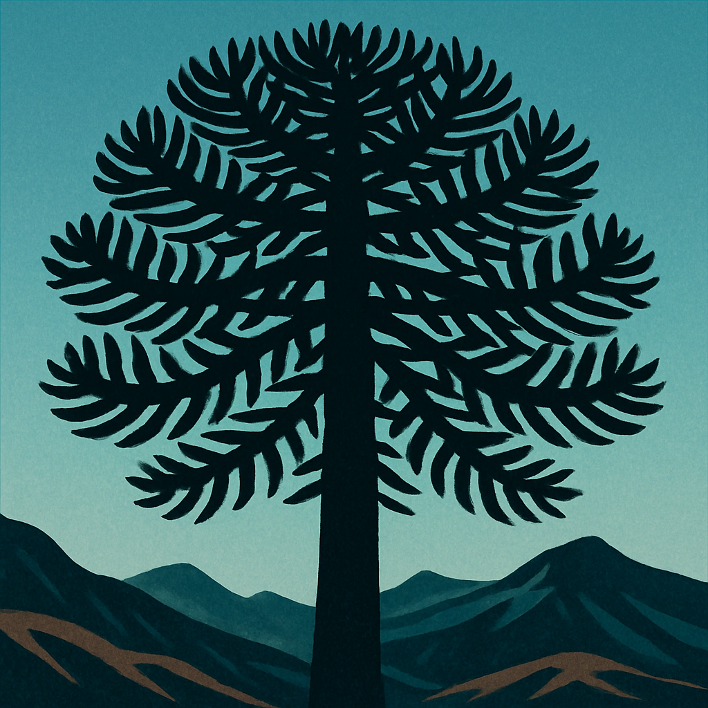 Monkey Puzzle Tree Araucaria Araucana Andes Chile Painting by diamonds kit