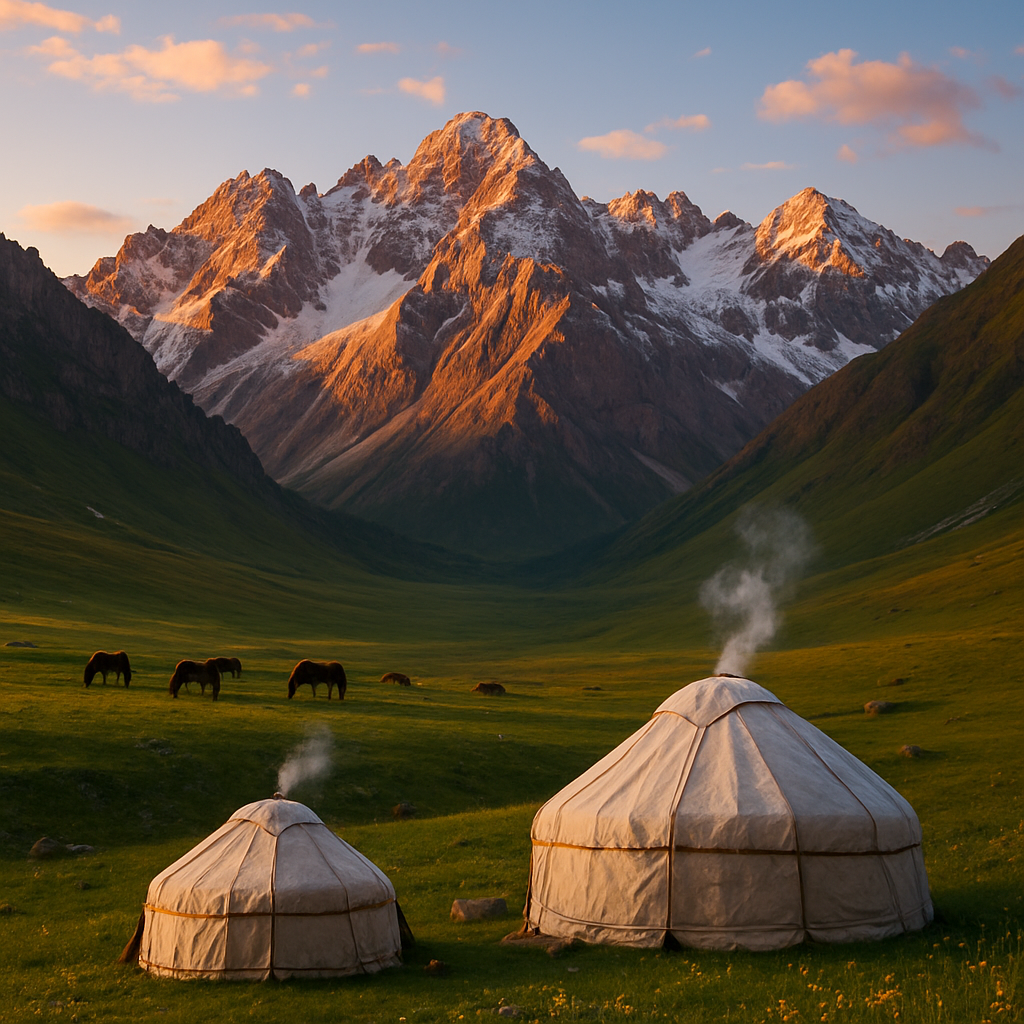 Sunrise Over Kyrgyz Ala Too Range Paint by diamonds art