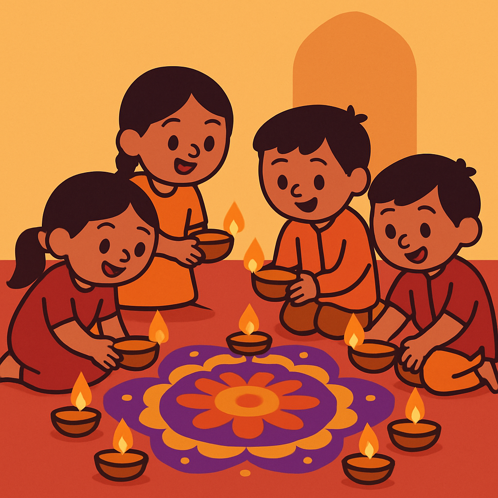 Festival Of Lights Rangoli painting diamond kit