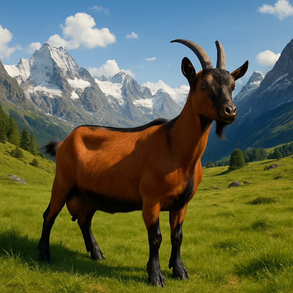 Chamois Colored Goat - Switzerland paint by diamond