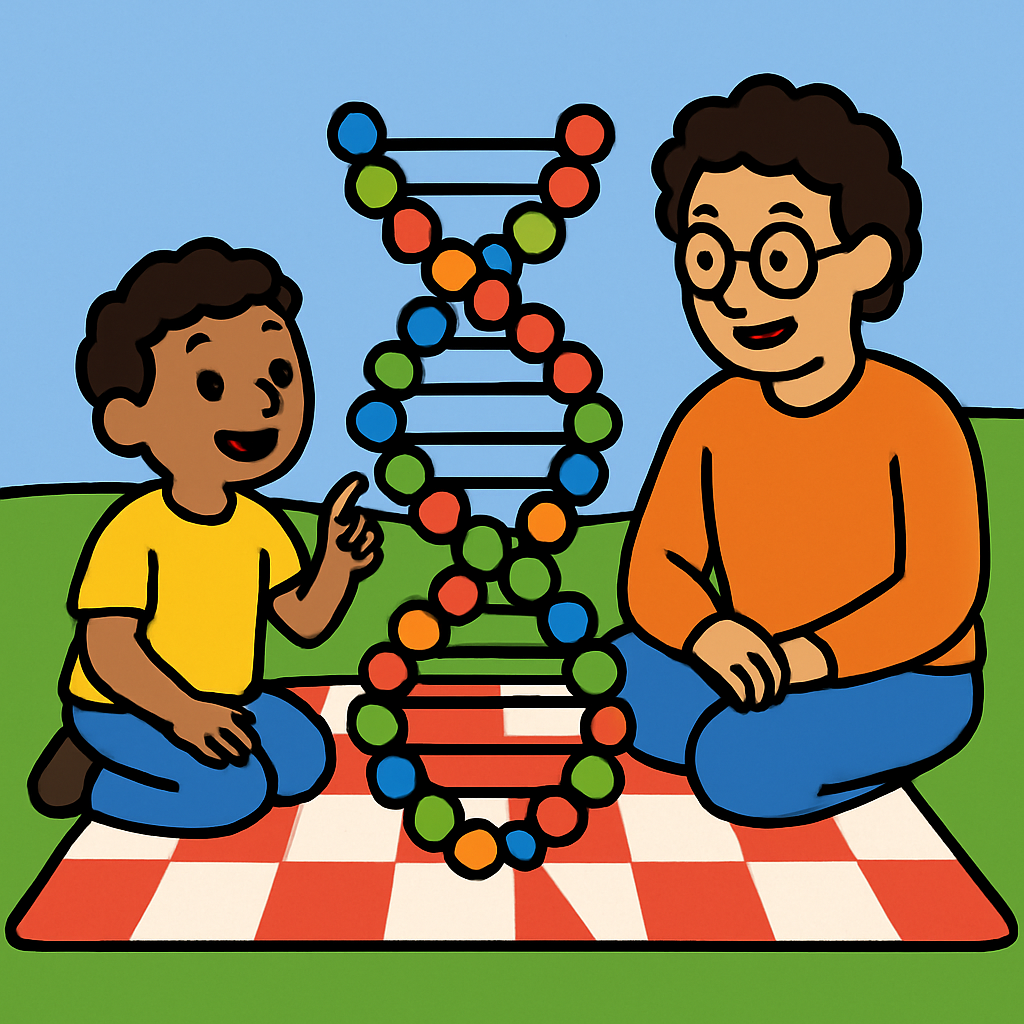 DNA Discovery Picnic Painting by diamonds kit