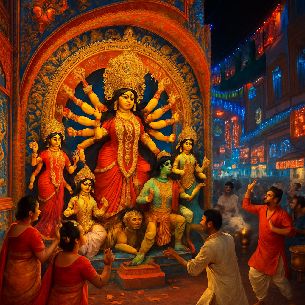 Kolkata Durga Puja diamond painting