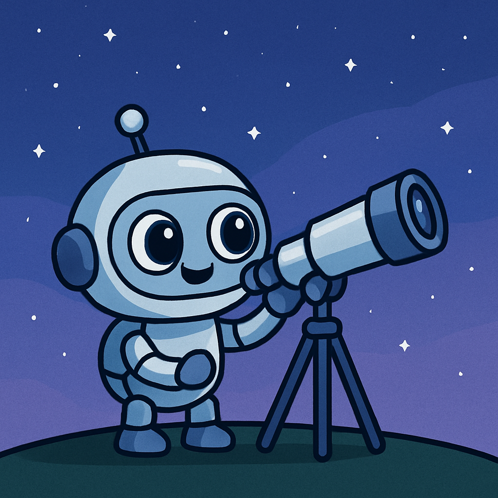 Stargazing Robot Explorer Painting by diamonds kit