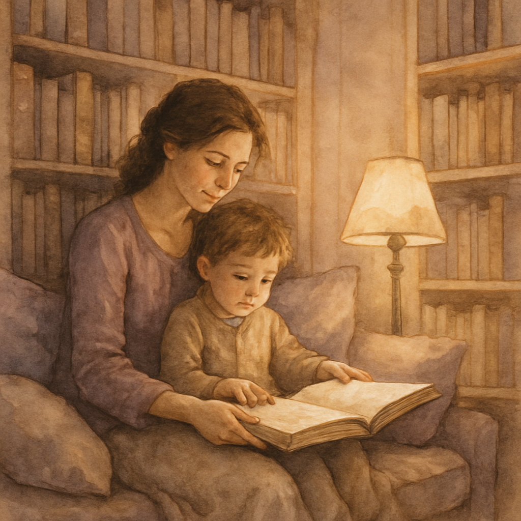 Library Lullaby: Whispered Pages Between Two Hearts Paint by diamonds art