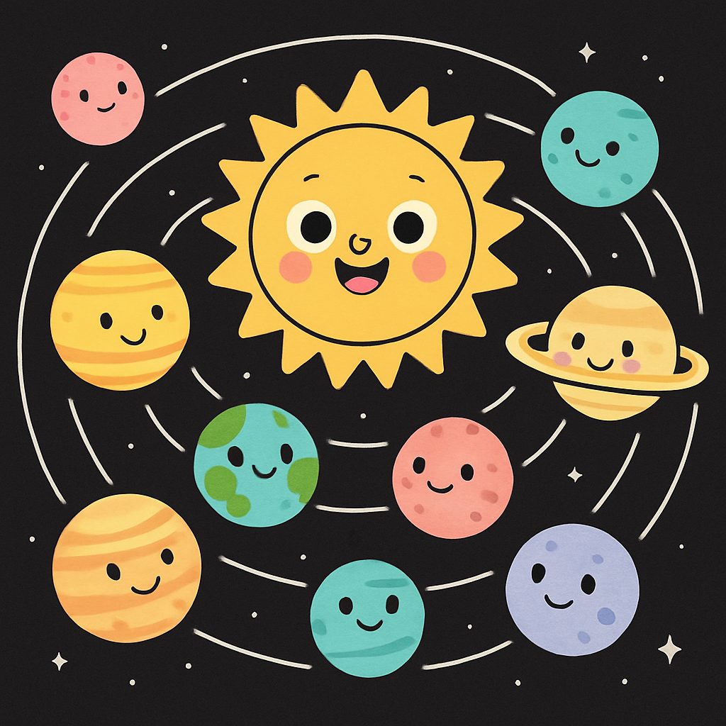 Friendly Planets In Orbit Parade painting diamond kit