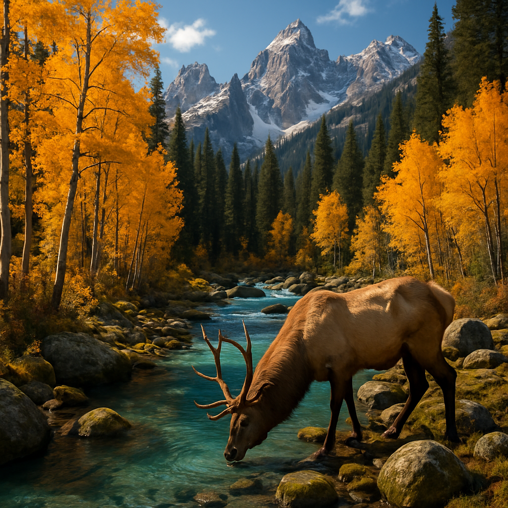 Rocky Mountain Autumn Wilderness paint by diamond