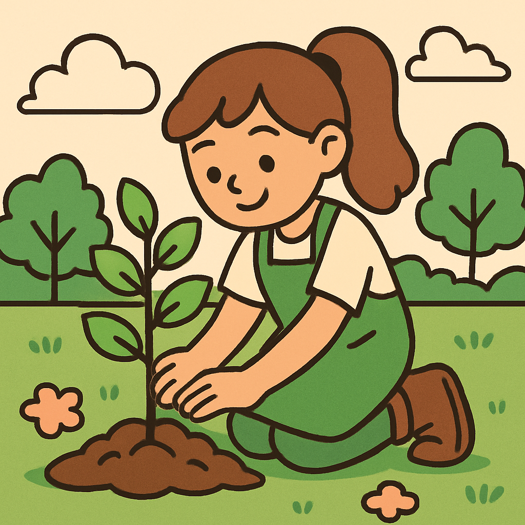 Eco Warrior Planting Trees diamond painting