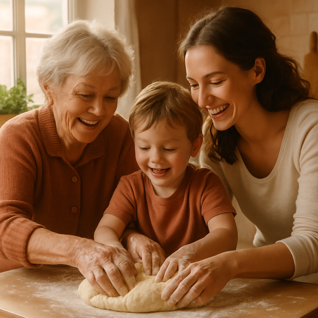 Generational Echoes Around The Kitchen Table paint by diamonds