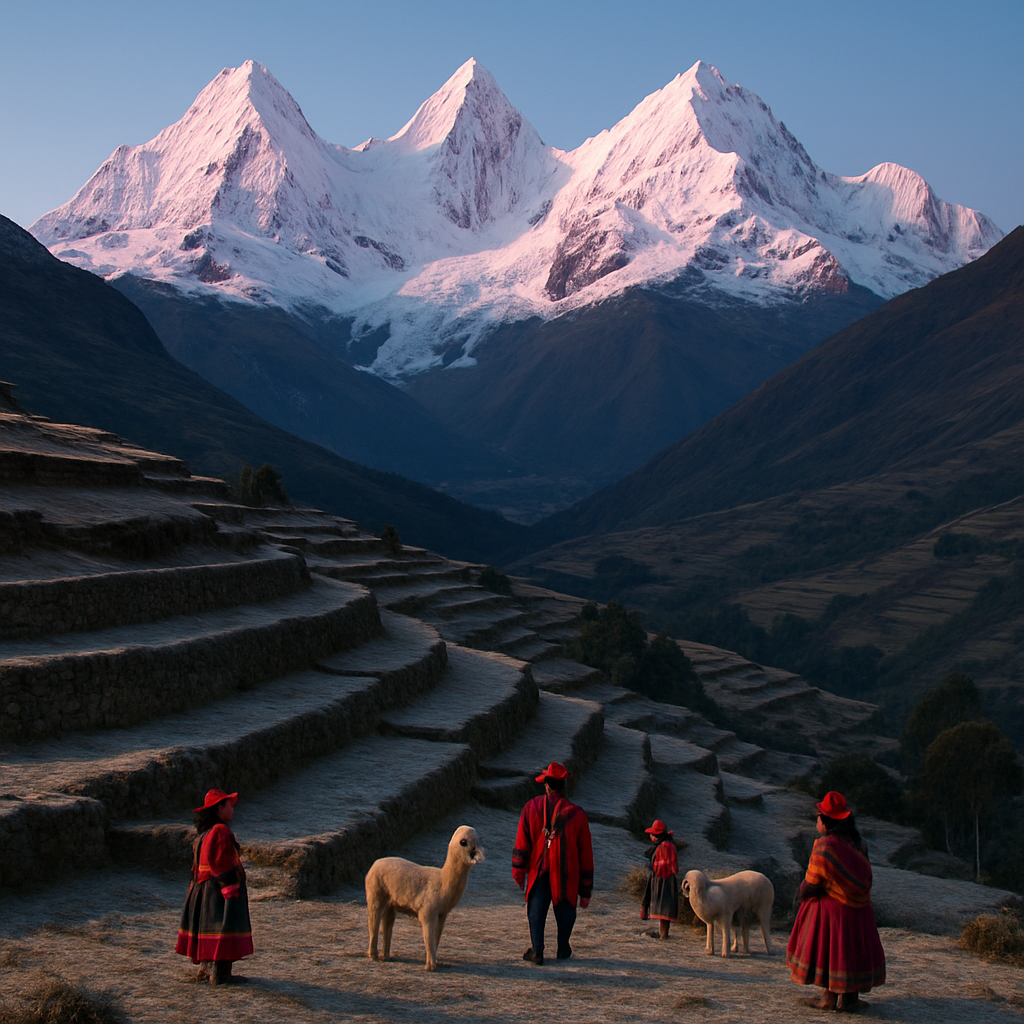 Sunrise Over Peru’s Cordillera Blanca paint by diamond