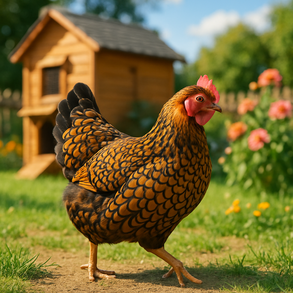Barnevelder Chicken paint by diamonds