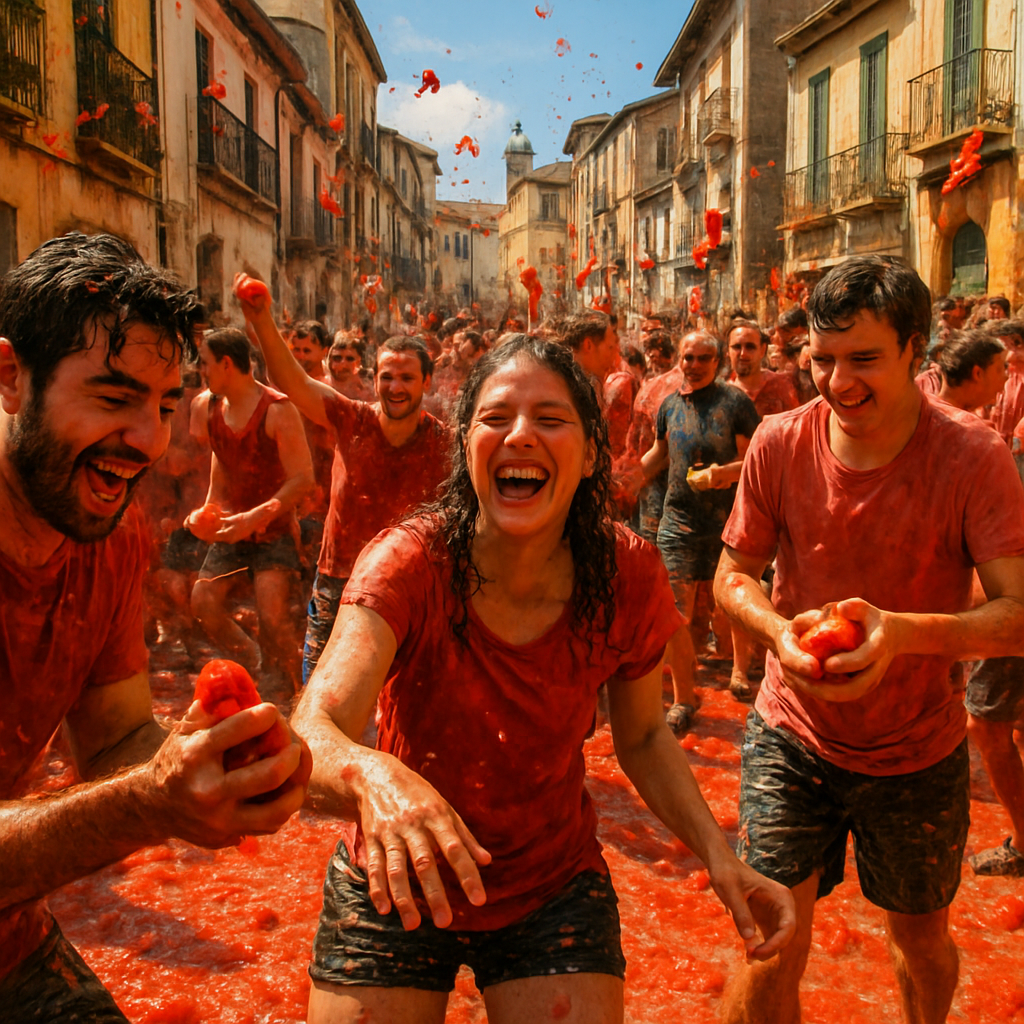 La Tomatina Painting by diamonds kit
