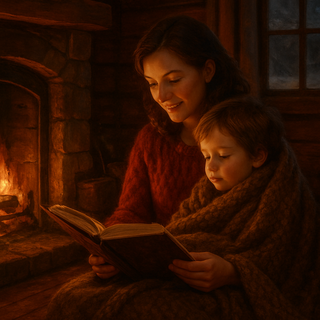 Winter Whispers Shared Stories By Fireside Glow paint by diamonds