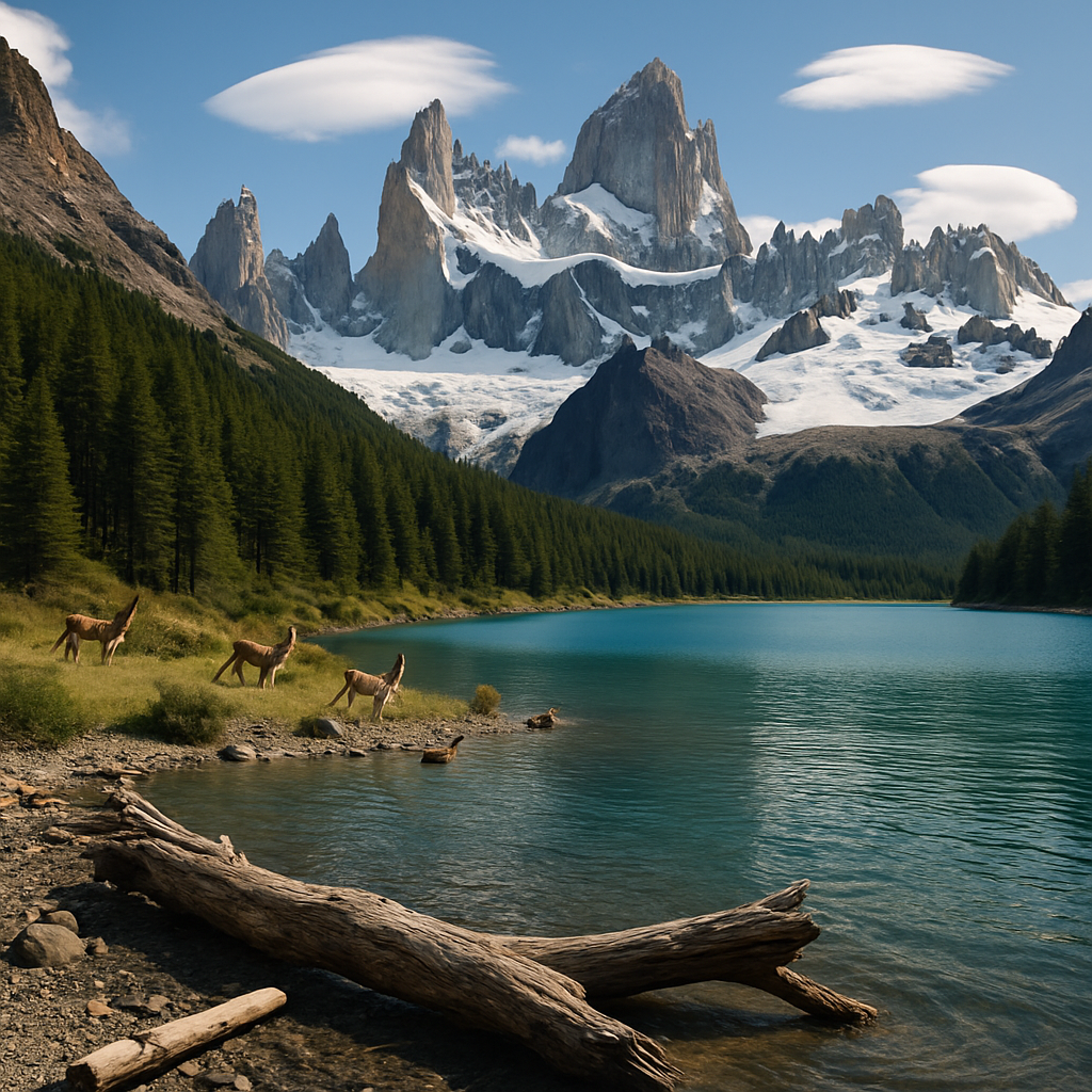 Glacier Lake And Pine Forests Of Patagonia Paint by diamonds art
