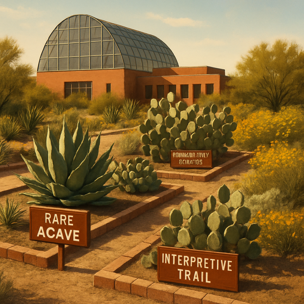 Desert Botanical Garden Phoenix Conservatory paint by diamond